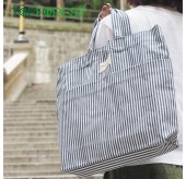 B05017/B05027 [基本款] 必備百搭牛仔布袋（2色選擇：純藍 / 條紋）兩用袋（手挽袋+斜身袋）牢固耐磨 | 經典牛仔帆布袋 | 托特包 | 斜背袋 | 手提袋