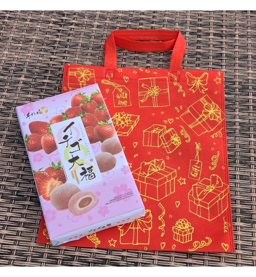 福袋 禮物袋 大紅色環保袋 聖誕 新年 生日 多用途節慶活動包裝袋 *自家設計 禮品袋* 結婚 過大禮 SK-Red33