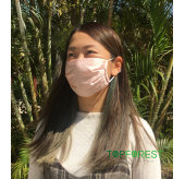 M14020 簡約時尚透氣舒爽光滑絲面布薄口罩 真絲裡布提昇膚質 