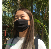 M14020 簡約時尚透氣舒爽光滑絲面布薄口罩 真絲裡布提昇膚質 