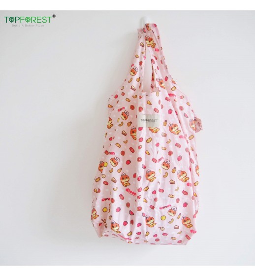 A06017 摺疊環保購物袋 癲噹甜品師造型 藝術手繪插畫風格 尼龍布料 