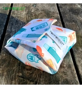 環保食物墊 | Roll'n Eat | 易洗易用 | 循環再用 | 耐用好用 | 白色蘭桂芳 | 熱狗 三明治 面包 壽司 漢堡包 水果 卷布 A16069A