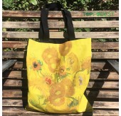 B22002A/2B/2C名畫帆布袋 純棉拉鍊袋 優質印製 自家出品