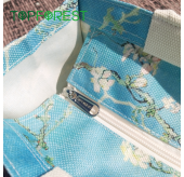 TOPFOREST - 新品上架 [世界名畫] 耐用防水拉鍊袋 | 梵高《盛開的杏花》大師級帆布油彩畫作 | 大容量 | 店主推介 | 自家優質出品 | 易配襯 B241101-AB